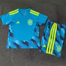 2026/27 Spain Goalkeeper Blue Kids Soccer Jersey