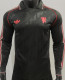 2025 M Utd Black Retro Style Player Version Long Sleeve Soccer Jersey