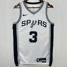 Spurs PAUL  #3  White NBA Jerseys