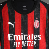 2025/26 AC Milan Home Player Version Long Sleeve Soccer Jersey