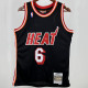 2013/14 Miami Heat  JAMES #6 Black Retro NBA Jersey