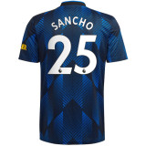 2021/22 M Utd 1:1 Quality Third Dark Blue Fans Soccer Jersey