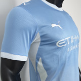 2026/27 Man City Home Blue Player Version Soccer Jersey