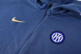 2025 In Milan Light Blue Hoody Zipper Jacket
