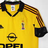 1999/2000 AC Milan Away Yellow Retro Soccer Jersey