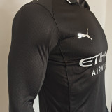 2025/26 Man City Away Black Player Version Long Sleeve Soccer Jersey