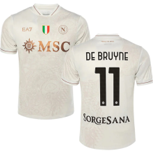 DE BRUYNE #11 Napoli 1:1 Quality Away Fans Jersey 2025/26 (Have Champion Patch 胸前章 And SORGESANA 号下广告)★★