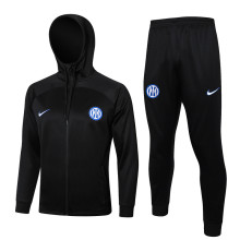 2025 In Milan Black Hoody Zipper Jacket
