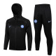 2025 In Milan Black Hoody Zipper Jacket