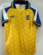 1998 Ukraine Home Yellow Retro Fans Soccer Jersey