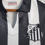 1958 Santos Black White Retro Soccer Jersey