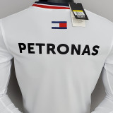 2022 Mercedes AMG Petronas F1 White Long Sleeve Team T-Shirt