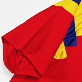 1990 Colombia Away Red Retro Soccer Jersey