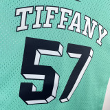TIFFANY & CO. #57 Mitchell Ness Green Retro NBA Jerseys 热压