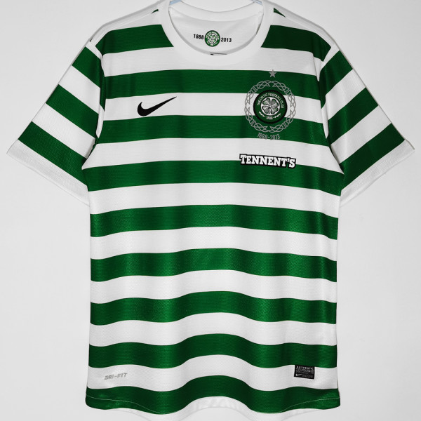 2012/13 Celtic Home White Green Retro Soccer Jersey