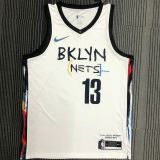 2021 Nets HARDEN #13 City Edition White NBA Jerseys Hot Pressed