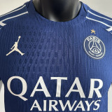 2024/25 PSG 4Th Blue Champion Style Player Version Soccer Jersey 前后带星塔