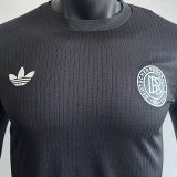 2025 Germany 125Th Black Player Version Long Sleeve Soccer Jersey