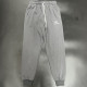 2025 Bird Home Grey Cotton sports ankle pants style