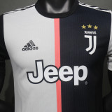 2019/20 JUV Home White Black Retro Player Version Soccer Jersey