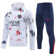 2025 PSG White Hoody Zipper Jacket Tracksuit