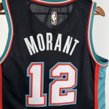 2026 Grizzlies MORANT #12 Black Retro NBA Jerseys