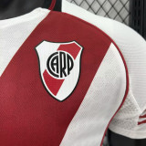 2025/26 River Plate Home White Player Version Soccer Jersey 胸前空白版