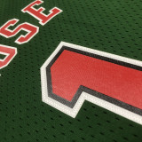 2008/09 Bulls ROSE #1 Retro Green NBA Jerseys热压