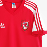 1982 Wales Home Red Retro Soccer Jersey