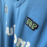 1986/87 Napoli Home Blue Retro Long Sleeve Soccer Jersey