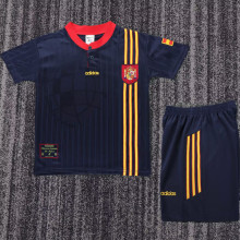 1996 Spain Away Kids Retro Soccer Jersey