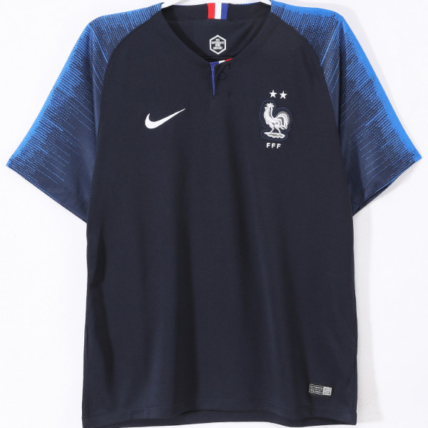2018 France Home Retro Soccer Jersey