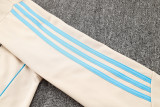 2025 Argentina Rice White Hoody Zipper Jacket