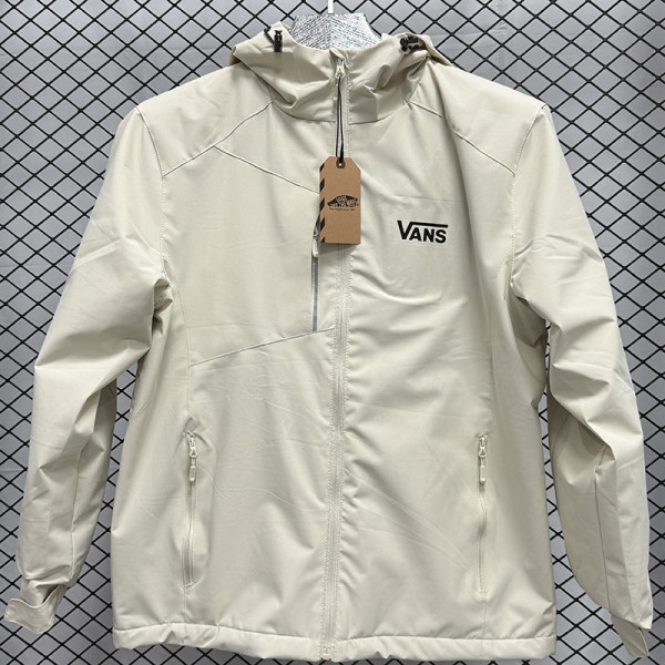 2025 VANS Velvet Thickened warm Beige Outdoor Jackets #F7加绒冲锋衣