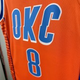 Thunder WILLIANS #8 Orange NBA Jersey