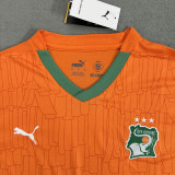 2025 Ivory Coast Home Orange Fans Soccer Jersey