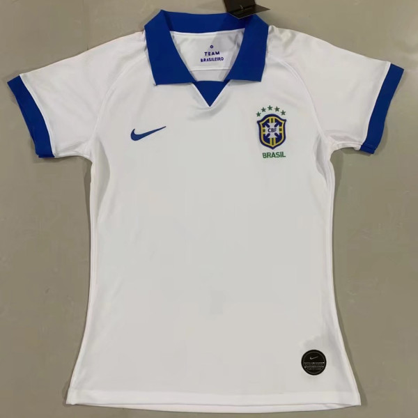 2019 Brazil Away White Women Soccer Jersey