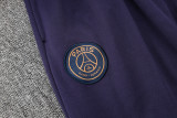 2024 PSG Dark Purple Hoody Zipper Jacket Tracksuit