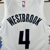 2025 Nuggets  WESTBROOK #4  White City Edition NBA Jersey