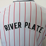 2025/26 River Plate White Baseball Player Version T-Shirt  硅胶版