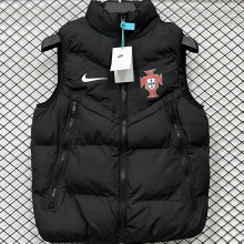 2026/27 Portugal Black Cotton Vest Jacket  J3308 黑色