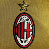 2013/14 AC Milan Third Gold Retro Soccer Jersey