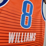 Thunder WILLIANS #8 Orange NBA Jersey