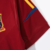 2012 Spain Home Red Retro Soccer Jersey