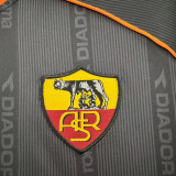 1999/2000 Roma Third Black Retro Soccer Jersey