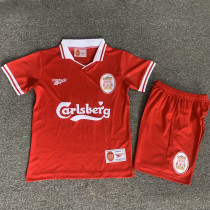 1996/97 LFC Home Red Retro Kids Soccer Jersey