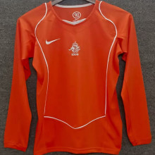 2004 NL Home Orange Retro Long Sleeve Soccer Jersey