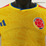 2026/27 Colombia Home Yellow Player Version Long Sleeve Soccer Jersey