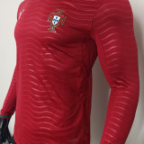 2026/27 Portugal Home Red Player Version Long Sleeve Soccer Jersey