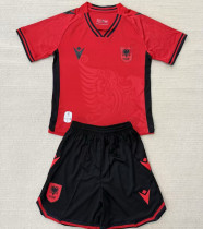 2025/26 Albania Home Red Kids Soccer Jersey 阿尔巴尼亚